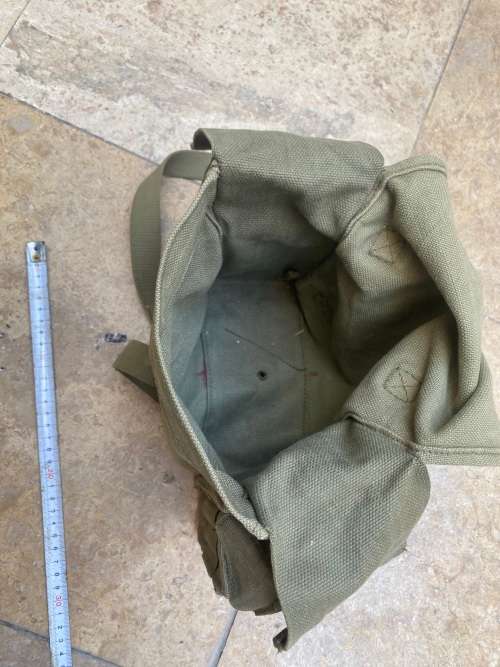vintage army bag with 3 compartments