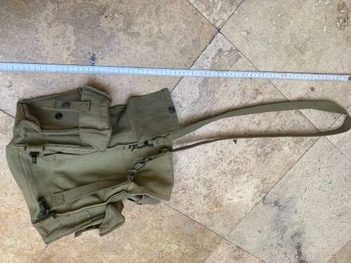 vintage army bag with 3 compartments