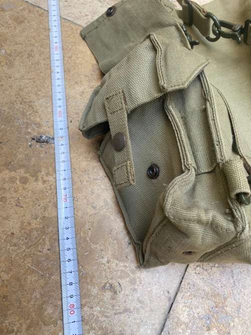 vintage army bag with 3 compartments