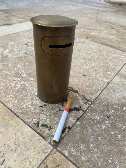 vintage brass postbox money box