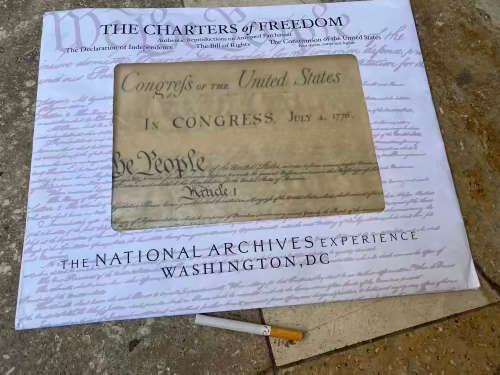 The declaration of independence United States washington