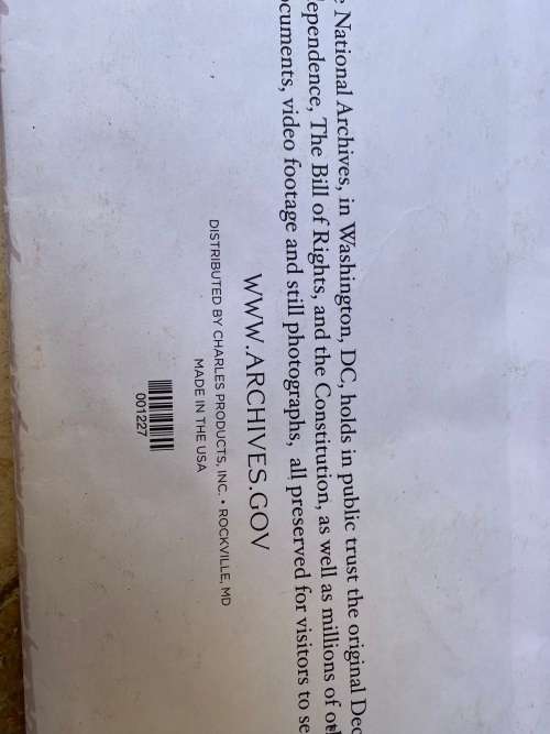 The declaration of independence United States washington