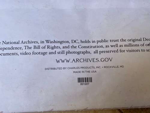 The declaration of independence United States washington