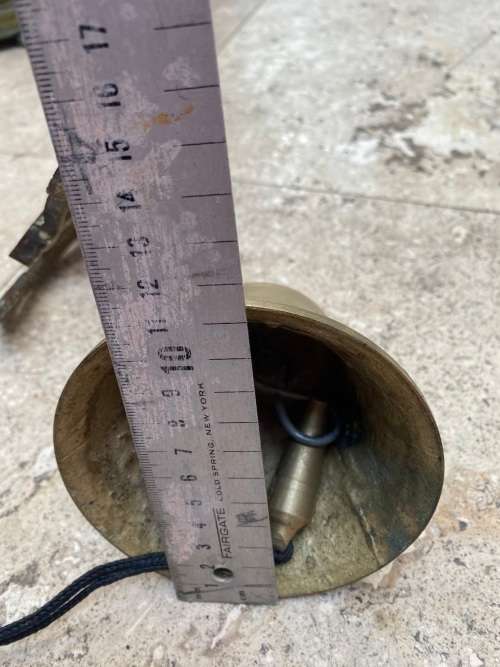 vintage brass ships bell on nautical anchor brass wall mount