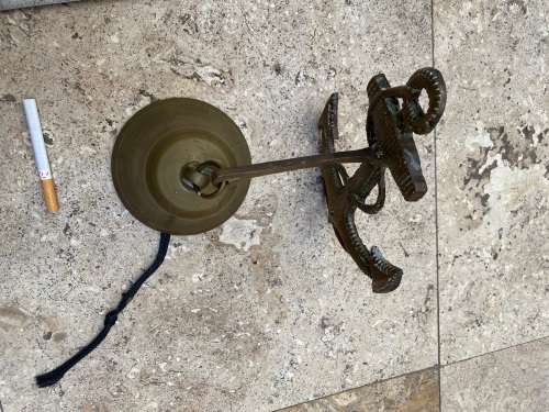vintage brass ships bell on nautical anchor brass wall mount