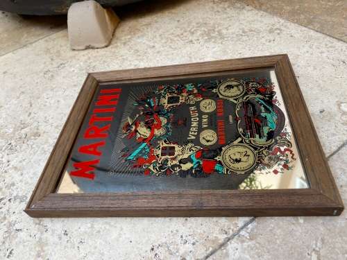 pair of bar mirrors chivas regal and Martini mirror Pair