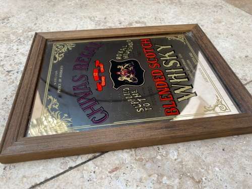 pair of bar mirrors chivas regal and Martini mirror Pair