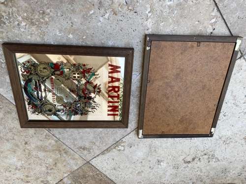 pair of bar mirrors chivas regal and Martini mirror Pair