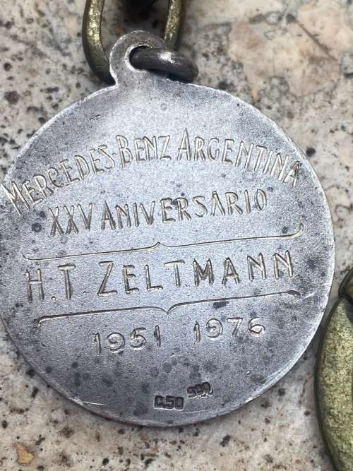 RARE Mercedes Benz Argentina Sterling silver key chain 1976