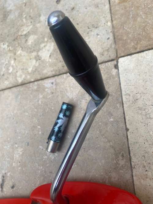 vintage retro Red Pineware bread slicer / meat slicer