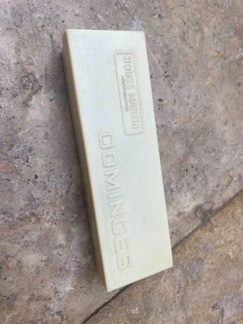 Vintage house Martin black and white dominoes in box , Hong Kong