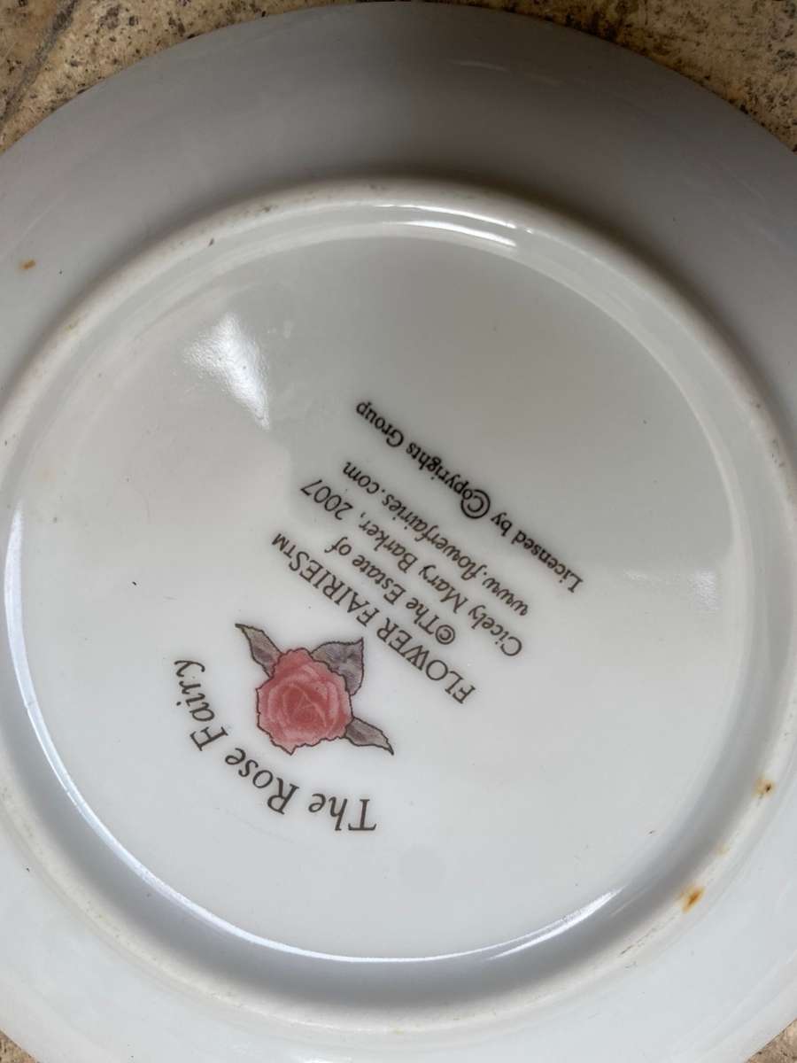 Flower fairies pin dish the rose fairy Collectable mini plate 2007