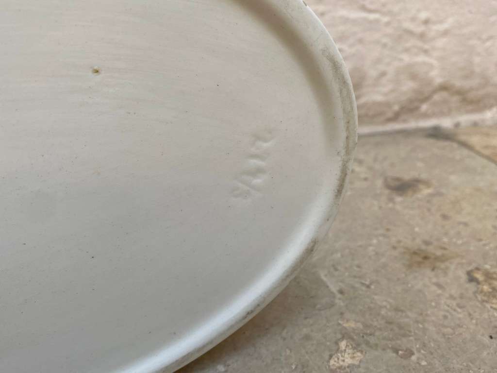 Antique art nouveau  cookie box art decor L210 ceramic blue lidded biscuit box WMF