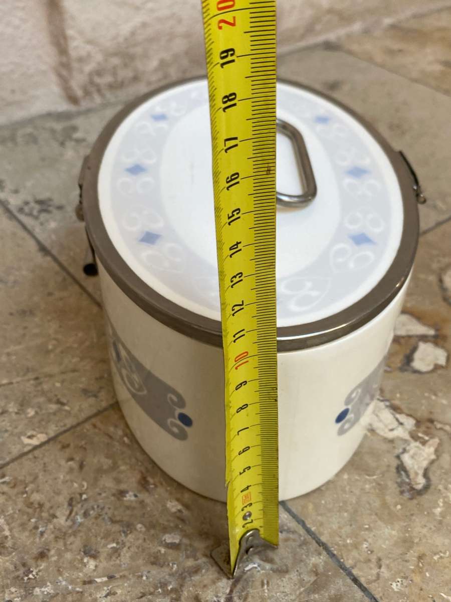 Antique art nouveau  cookie box art decor L210 ceramic blue lidded biscuit box WMF