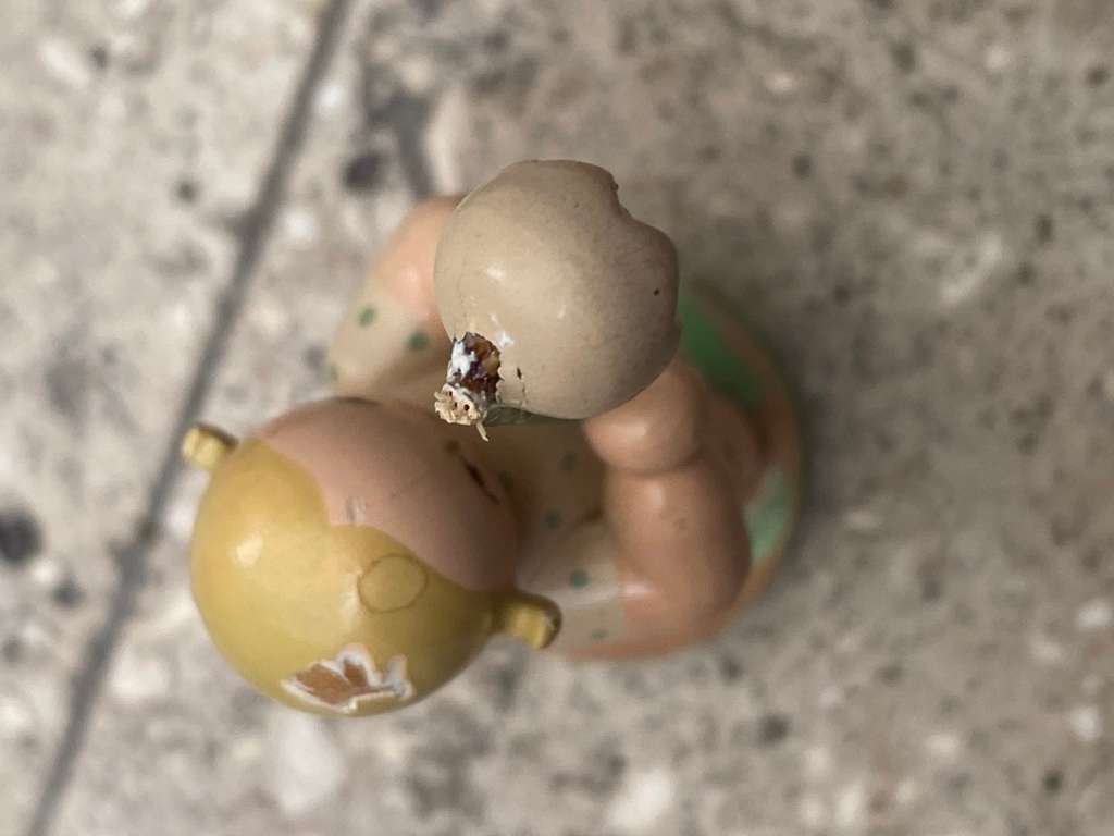 Vintage Wendt & Kuhn erzgebirge Christmas wooden angel lot of 4 in wood box