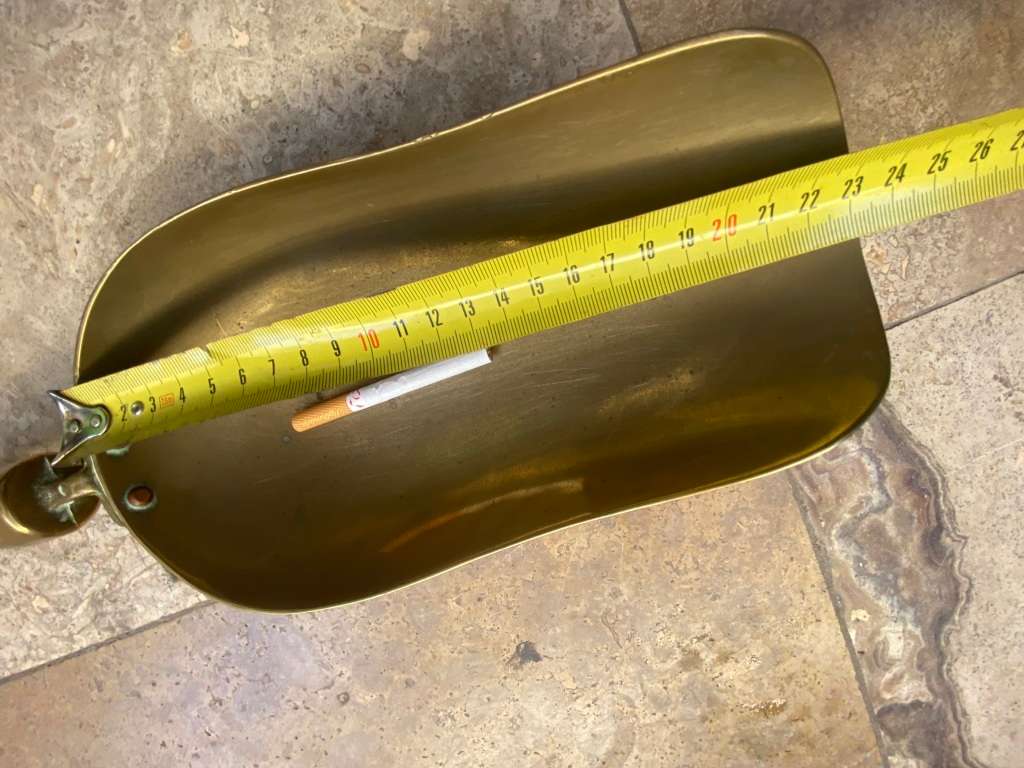 Vintage large brass scoop