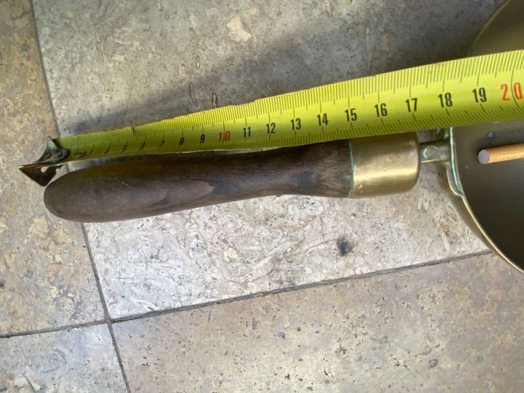 Vintage large brass scoop