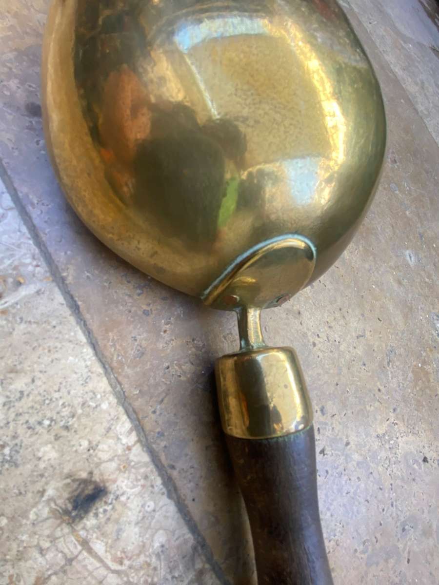 Vintage large brass scoop
