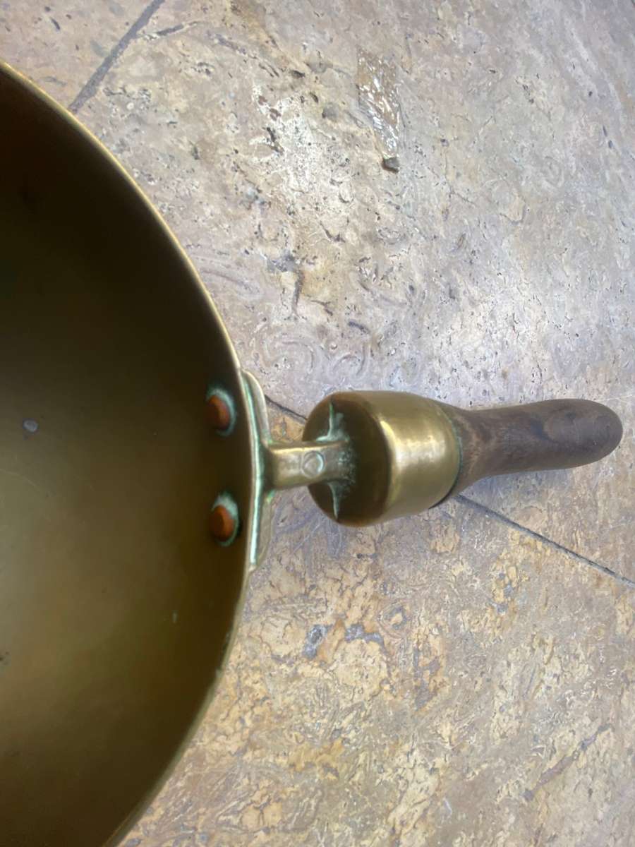 Vintage large brass scoop