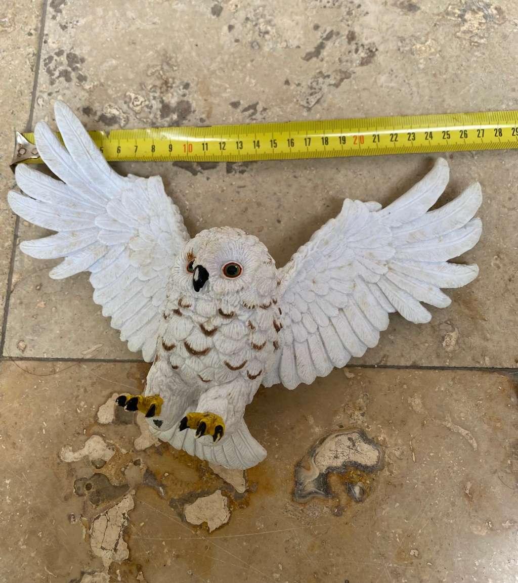 Rubber owl bird ornament decor display indoor / outdoor