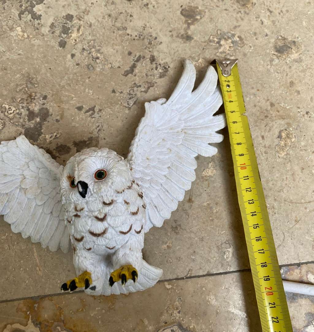 Rubber owl bird ornament decor display indoor / outdoor