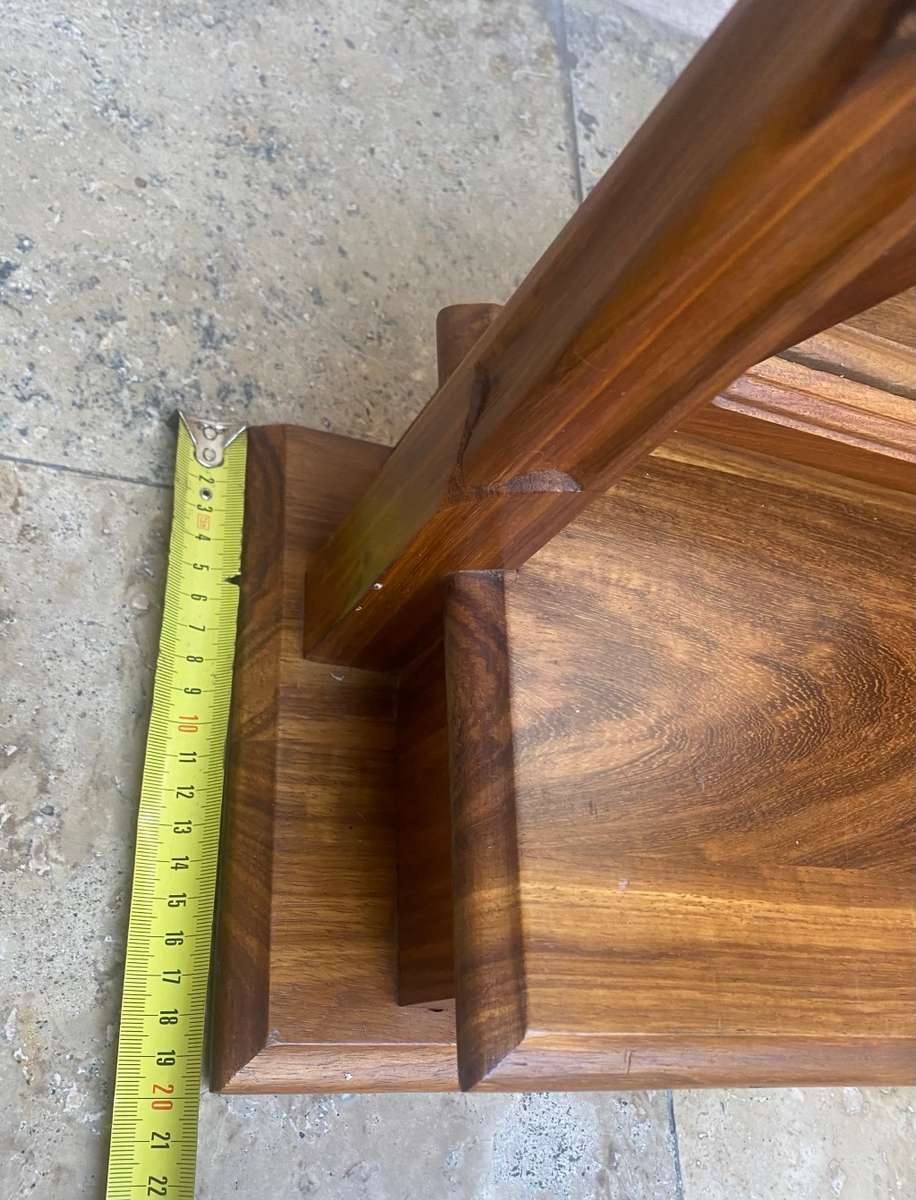 Fine wood table top vanity dresser with flip mirror and drawer