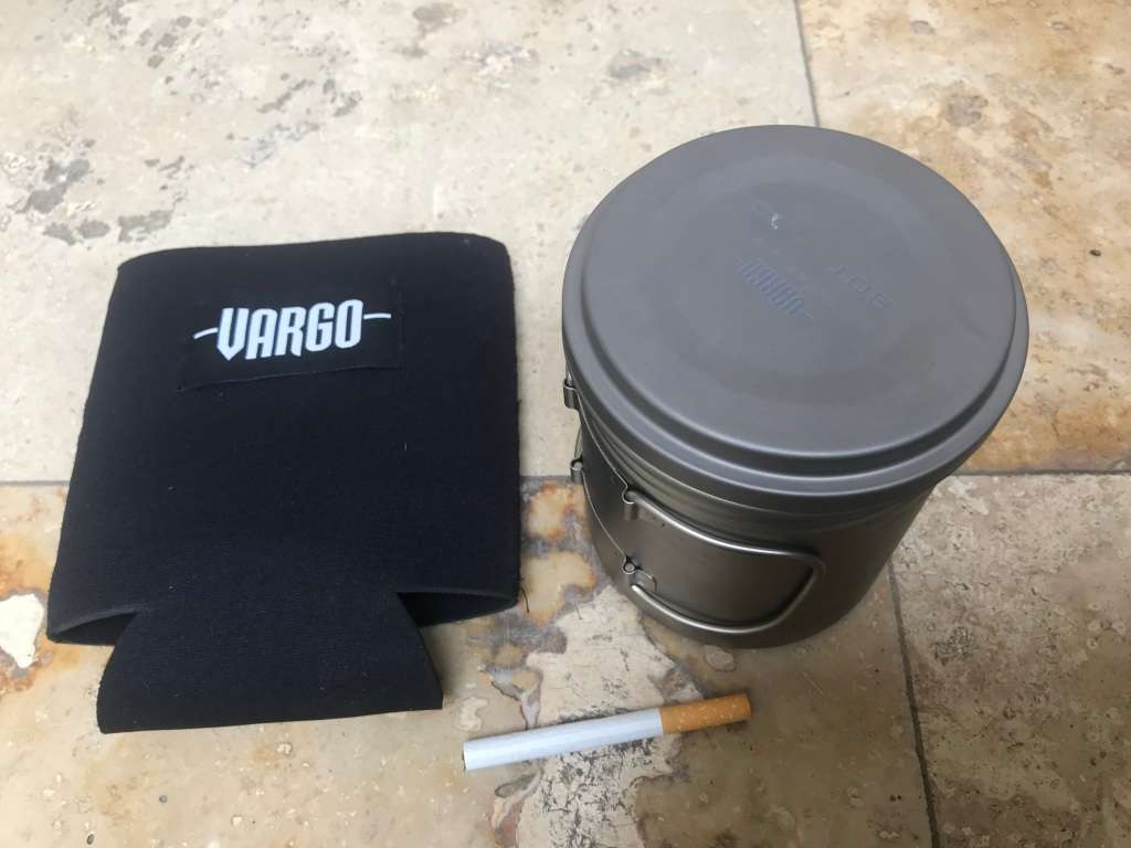 Vargo BOT - 700  Titanium Pot , Water Bottle Foldable Handles Watertight Lid , insulation