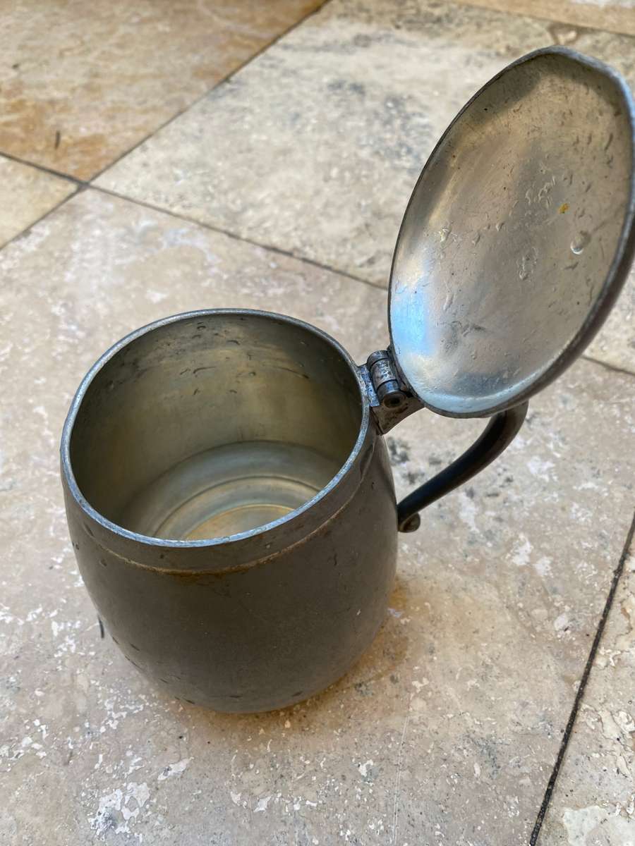Royal Holland pewter TIEL hinged stein pitcher