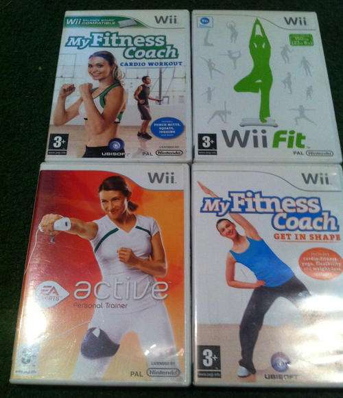 wii fitness games bundle of 4