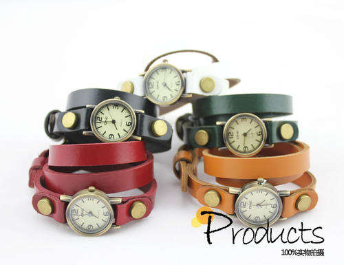 Women Genuine Leather Vintage Watch, Bracelet Wristwatches