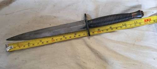 RARE BRITISH FAIRBURN SYKES KNIFE COMMANDO DAGGER & SHEATH
