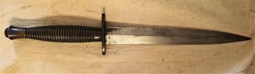 RARE BRITISH FAIRBURN SYKES KNIFE COMMANDO DAGGER & SHEATH