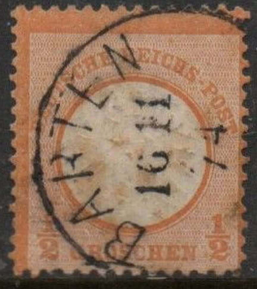 Germany, Eagles, 1872, 1/2 Gr, orange, large shield, used