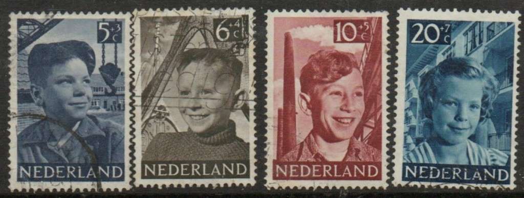 Netherlands, 1951 Child Welfare short set excluding 2c, used