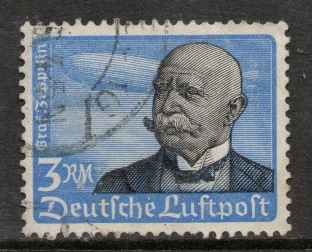 Germany, 1934, airmail, 3Mk, zeppelin, used