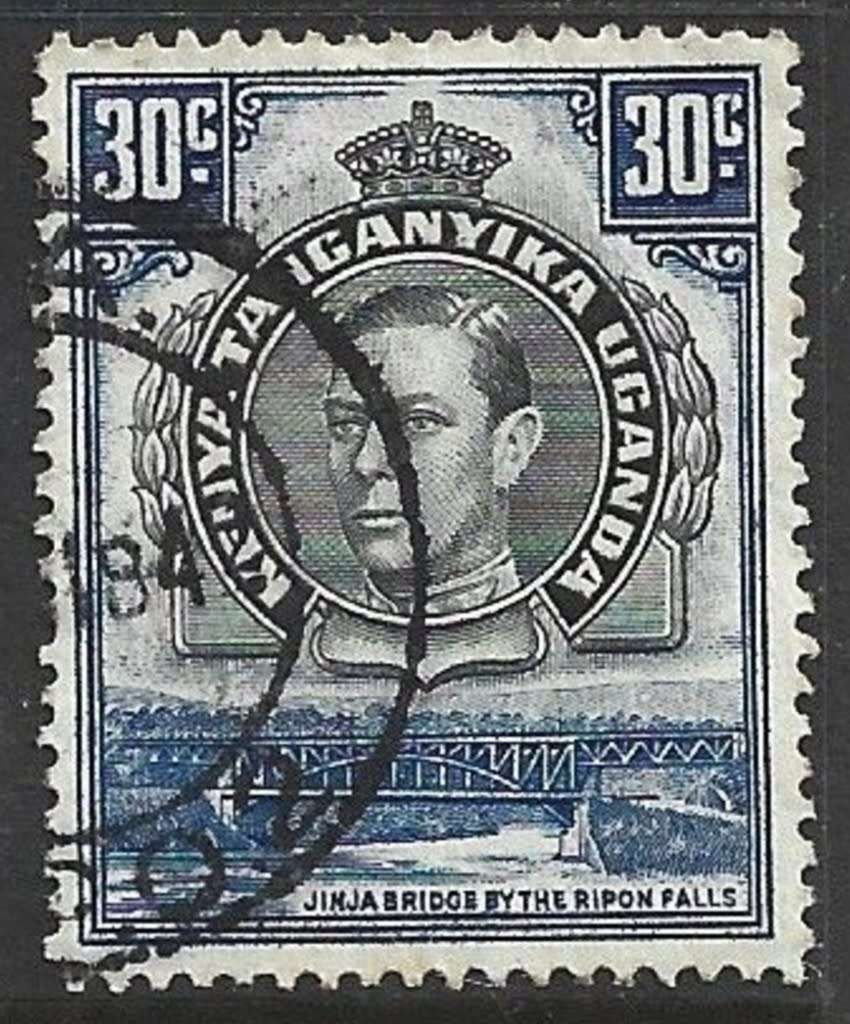 Kenya Uganda Tanganyika GVIR, 1941, 30 cents, perf14, used partial E.A.A.P.O.2 (Nairobi) c.d.s.