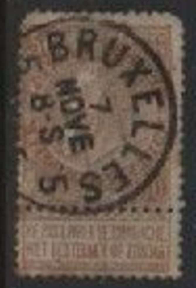 Belgium, 1893, 50cents yellow-brown, BRUXELLES c.d.s.