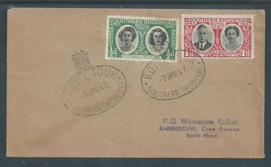 Southern Rhodesia,, ROYAL TOUR SOUTHERN RHODESIA 7 APR 47 > KARREEDOUW S.Africa
