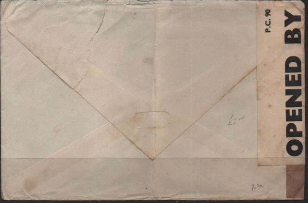 S.Africa, cover with British 2 1/2d, RECEIVED FROM HM SHIPS, OPENED BY EXAMINER 2549 label > CapeTow