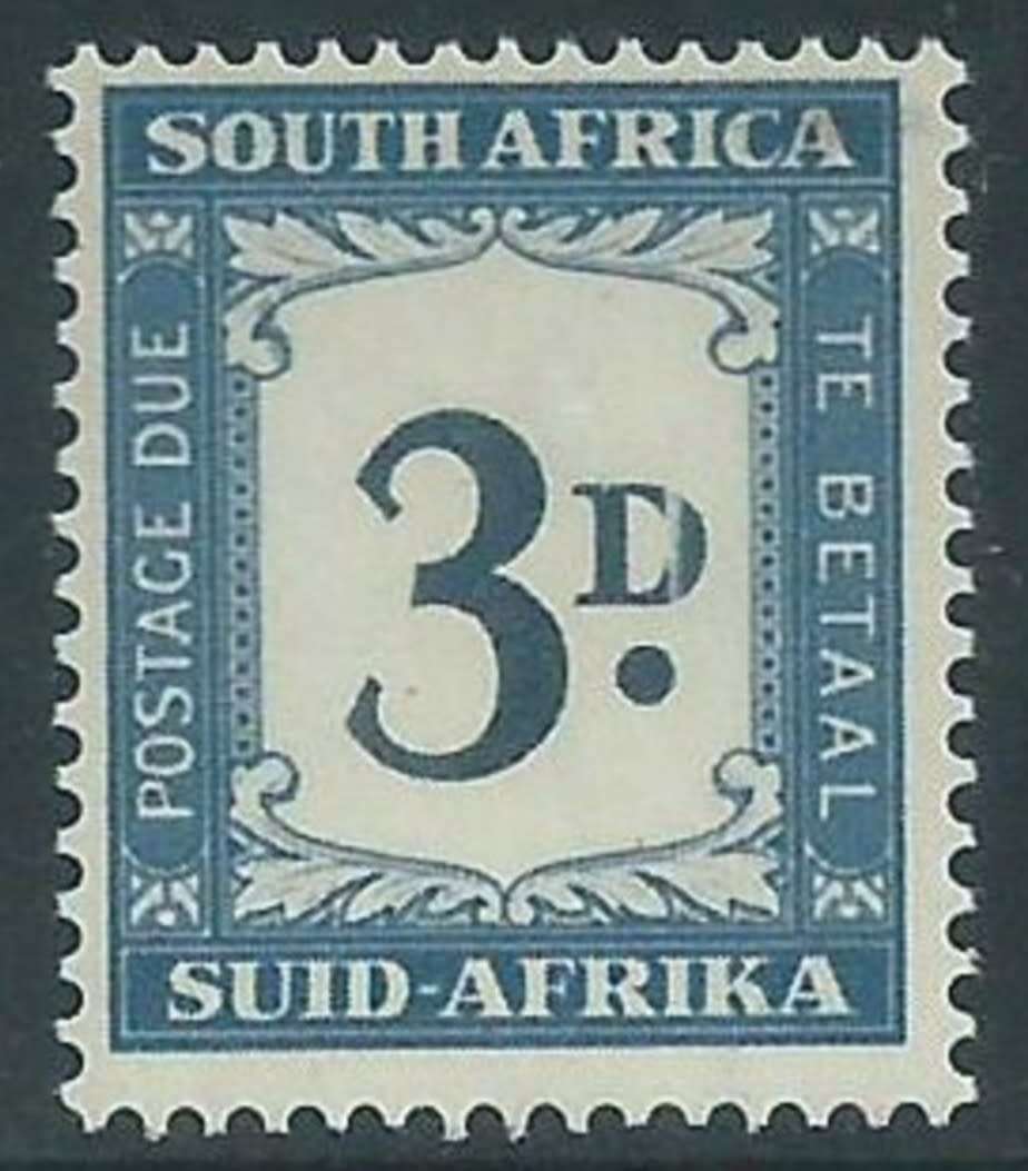 South Africa, Postage Due, 1950, 3D, `Split D` flaw, MNH **