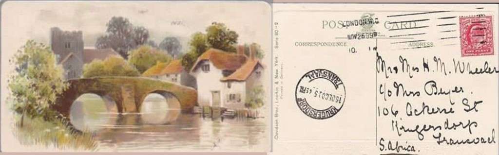 South Africa, Christmas Greetings, 1d, LONDON NOV 26 09 c.d.s..> KRUGERSDORP 15 DEC 09