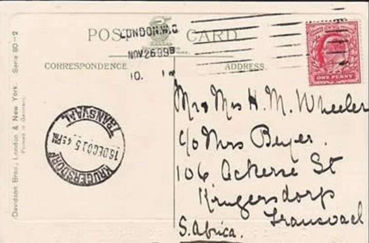 South Africa, Christmas Greetings, 1d, LONDON NOV 26 09 c.d.s..> KRUGERSDORP 15 DEC 09
