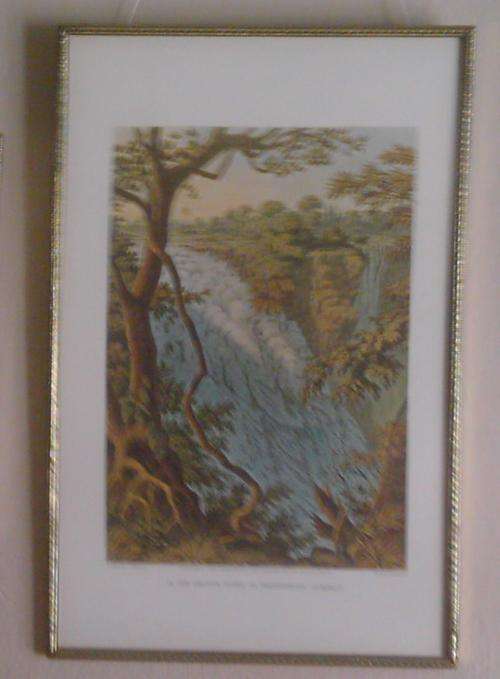 The Leaping Water / Westernmost Cataract, T.BAINES, 20thC copy of 19C litho