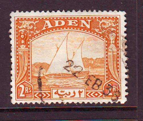 Aden 1937 "DHOW" 2 Rupees yellow used 1938