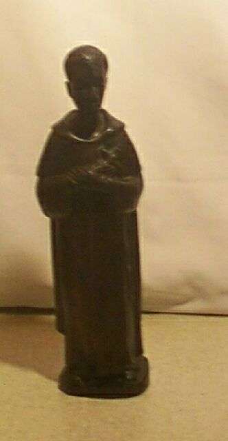 Africa,  wood carving, figure of  Catholic priest, crucifix & rosary. 285mm high