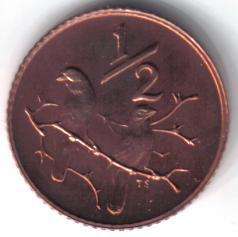 1972 South Africa Bronze 1/2c - PRF