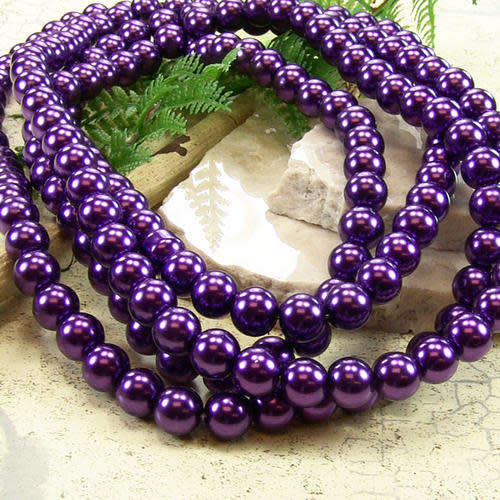 Glass Pearls (10 Strands - Various Colours - 750 Beads (6mm).View Listing for full Details