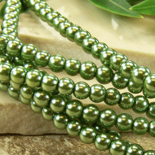 Glass Pearls (10 Strands - Various Colours - 750 Beads (6mm).View Listing for full Details