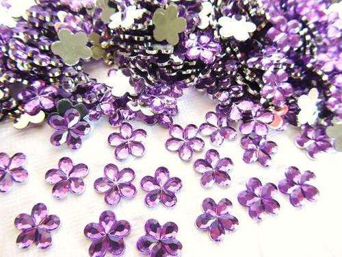 Lilac Flower Rhinestones for Scrapbooking/Cardmaking(Pack of 20)