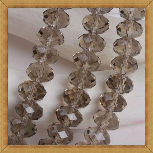 Smokey Facetted Glass Rondelles( 4mm) (Pack of 25)